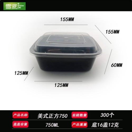 American-style PP rectangular food container