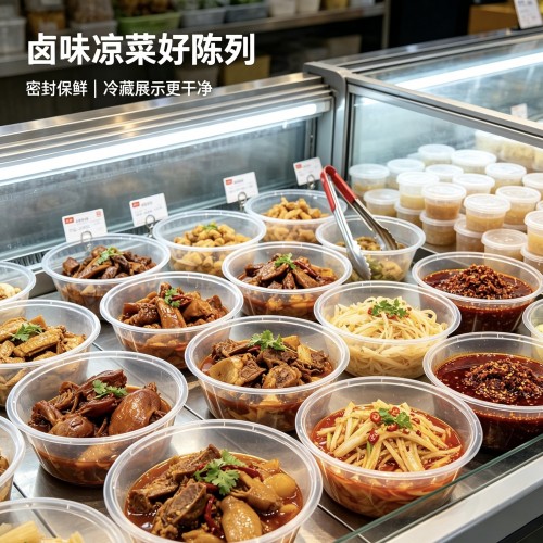 PP round food container with insert tray