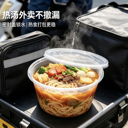 PP round food container with insert tray